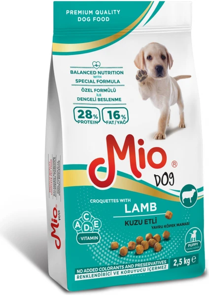 2,5 kg  -  Kuzu Etli  Yavru Köpek Maması