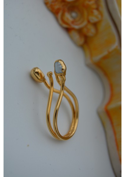 Jewellery Tohum Incili Ayarlanabilir Özel Tasarım Kadın Yüzük