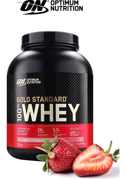 Optimum Çilek Aromalı Gold Standard Whey Protein Tozu 2,273 gr