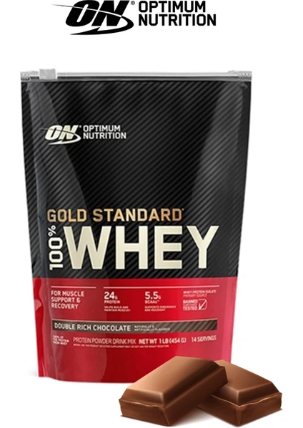 Optimum Nutrition Optimum Çilek Aromalı Gold Standard Whey Protein Tozu 450 gr