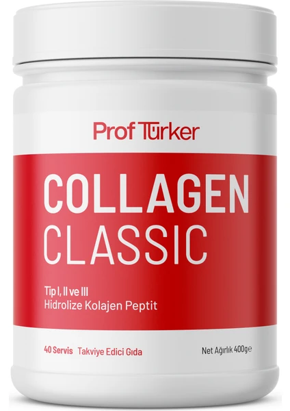 Proftürker Collagen Classic 400 G- %100 Saf ve Doğal Toz