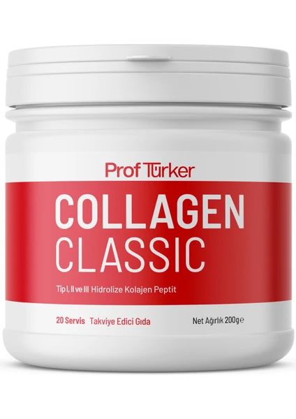 Proftürker Collagen Classic 200 G- %100 Saf ve Doğal Toz