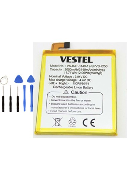 Vestel V5020 Batarya Pil + Tamir Seti