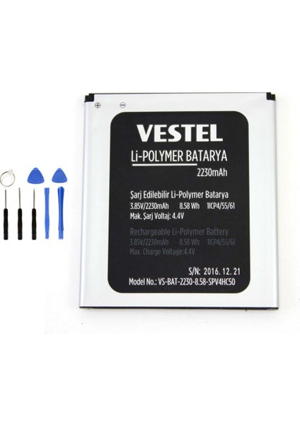 Telefon Kulübesi Vestel V5000 Batarya Pil + Tamir Seti