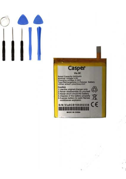 Casper Vıa VIA8C Batarya Pil + Tamir Seti