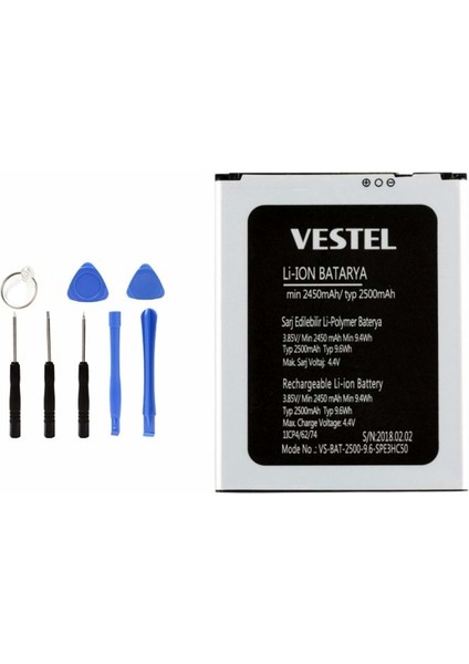 Vestel E3 Batarya Pil + Tamir Seti