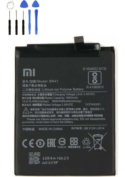 Xiaomi Mi A2 Lite Batarya Pil + Tamir Seti