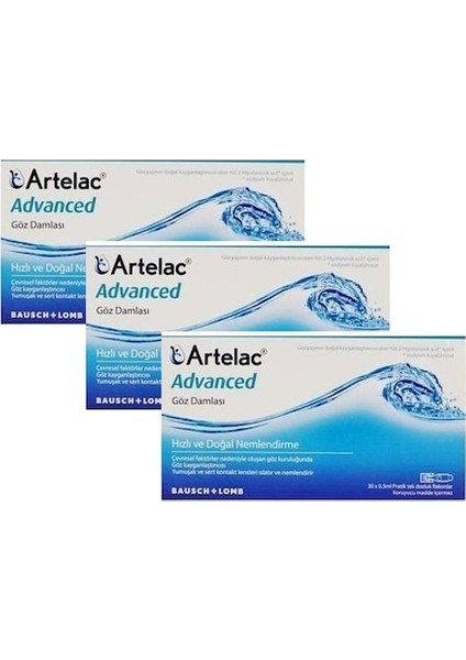 Artelac Advanced 30X0,5ML Damla 3 Adet