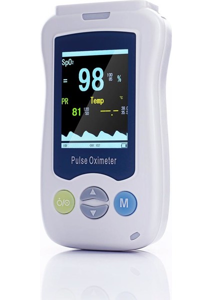 El Tipi Pulse Oksimetre Pr ve Ateş Ölçümü - Şarjlı - YK-820B