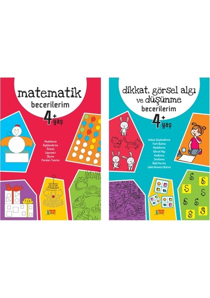 +4 Yaş Matematik Becerilerim+Dikkat,algı Görsel ve Düşünme Becerilerim