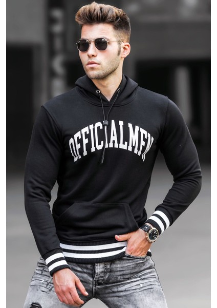 Siyah Kapüşonlu Sweatshirt 5287