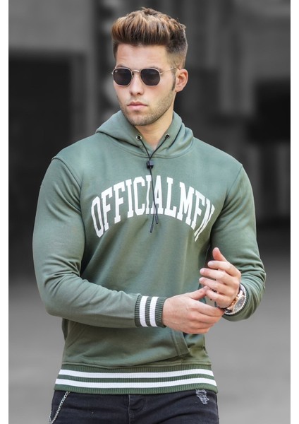 Haki Kapüşonlu Sweatshirt 5287