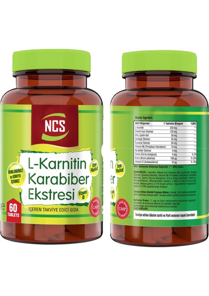 Vitamin D3-K2 120 Tablet & L-Carnitine Karabiber Extreli 60 Tablet