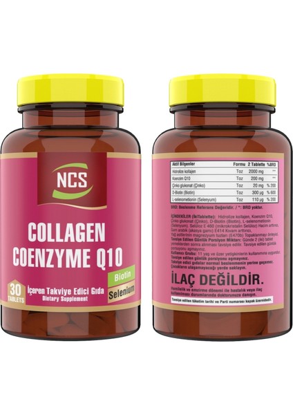 Collagen Coenzyme Q10 Biotin Zinc Selenium 30 Tablet & Nevfix Vitamin D3-K2 120 Tablet