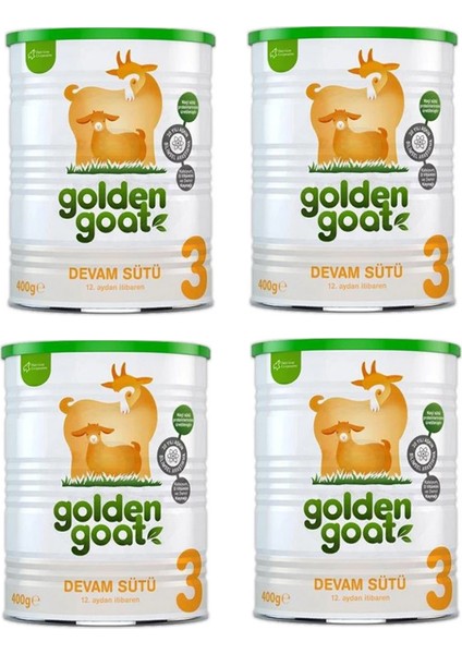 Golden Goat 3 Keçi Devam Sütü 400 gr 4 Adet