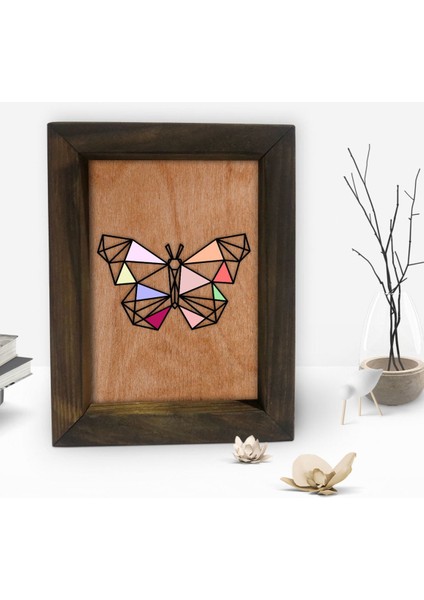 Gift Kelebek Tasarımlı Dekoratif Doğal Masif Ahşap Çerçeve 15 x 20 Cm-1 fiyatları