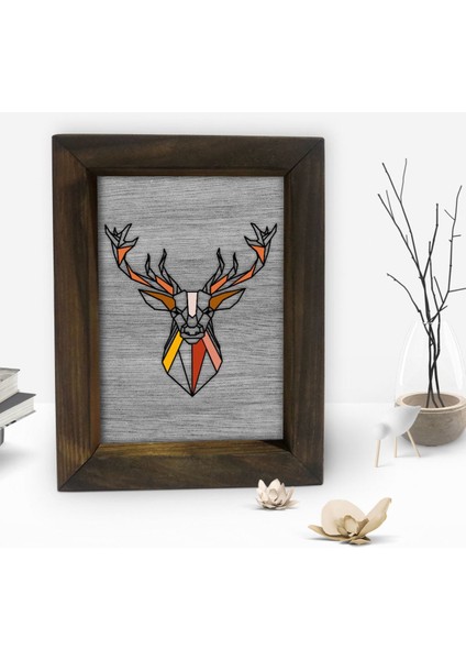 Gift Geyik Tasarımlı Dekoratif Doğal Masif Ahşap Çerçeve 15 x 20 Cm-2 fiyatları