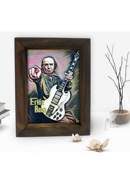 Gift Erkin Baba Tasarımlı Dekoratif Doğal Masif Ahşap Çerçeve 15 x 20 Cm-3 fiyatları