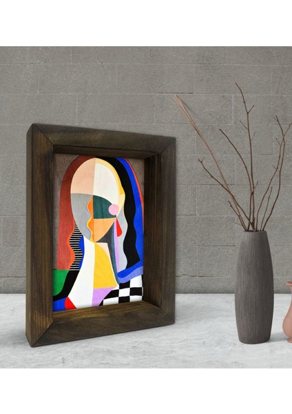 Gift Dear Mona Tasarımlı Dekoratif Doğal Masif Ahşap Çerçeve 15 x 20 Cm-1