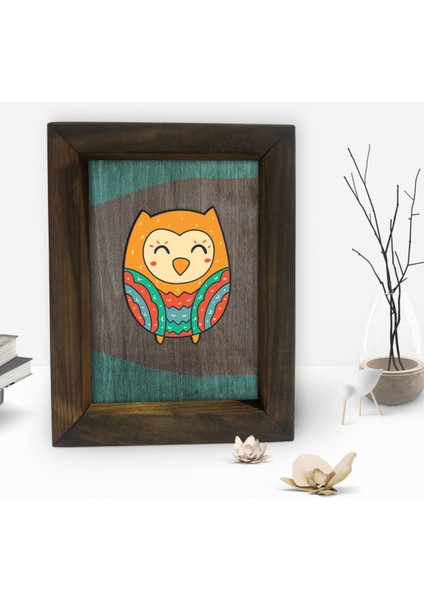 Gift Baykuş Tasarımlı Dekoratif Doğal Masif Ahşap Çerçeve 15 x 20 Cm-4 fiyatları