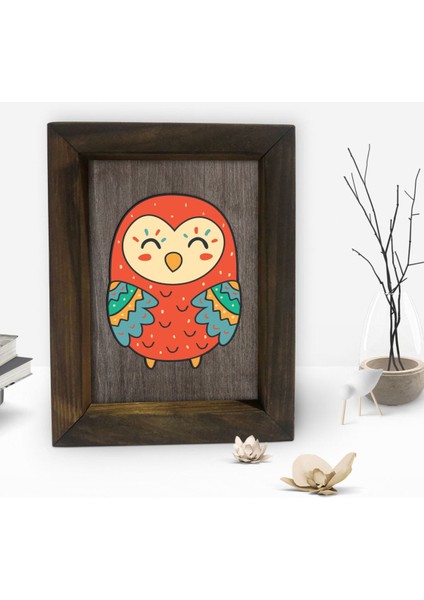 Gift Baykuş Tasarımlı Dekoratif Doğal Masif Ahşap Çerçeve 15 x 20 Cm-2 fiyatları