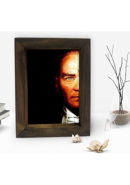 Gift Atatürk Tasarımlı Dekoratif Doğal Masif Ahşap Çerçeve 15 x 20 Cm-18 fiyatları