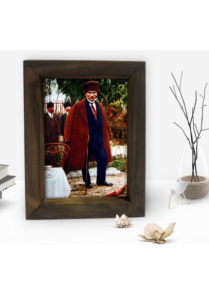 Gift Atatürk Tasarımlı Dekoratif Doğal Masif Ahşap Çerçeve 15 x 20 Cm-26 fiyatları