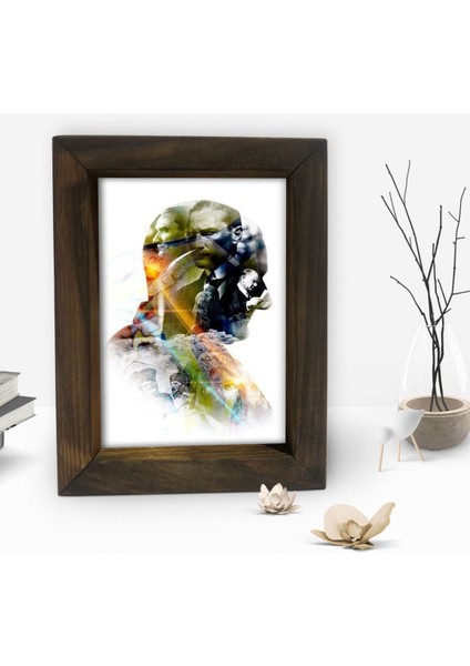 Gift Atatürk Tasarımlı Dekoratif Doğal Masif Ahşap Çerçeve 15 x 20 Cm-15 fiyatları