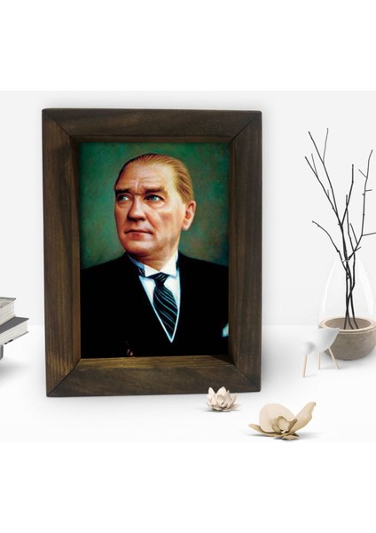Gift Atatürk Tasarımlı Dekoratif Doğal Masif Ahşap Çerçeve 15 x 20 Cm-13 fiyatları