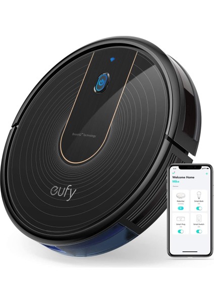 Eufy BoostIQ RoboVac 15C Siyah Akıllı Robot Süpürge , Wifi , Süper İnce , 1300 PA Güçlü Emiş T2120311