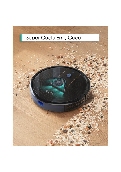 Eufy BoostIQ RoboVac 15C Siyah Akıllı Robot Süpürge , Wifi , Süper İnce , 1300 PA Güçlü Emiş T2120311