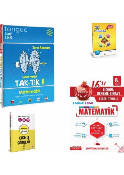 8. Sınıf Taktikli Matematik - Nartest Kırmızı Deneme - Çıkmış Sorular - Fen Deneme