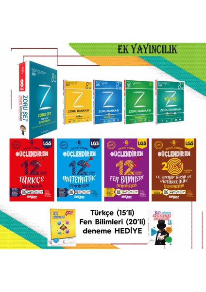 8. Sınıf Yayınları Zoru Bankası Seti - Ankara Güçlendiren Deneme Fen ve Türkçe Deneme