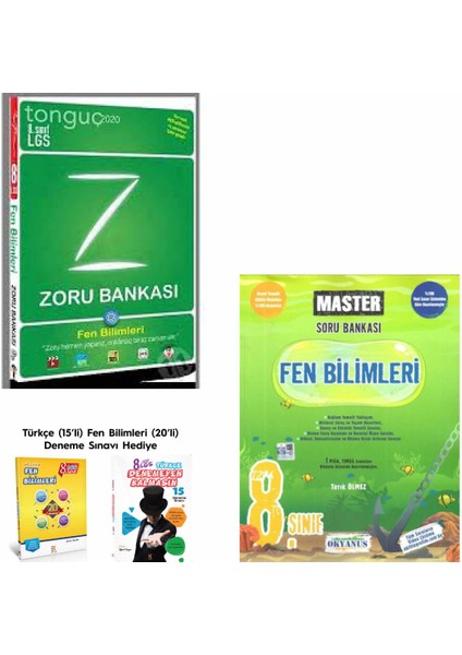 8. Sınıf Fen Zoru Bankası ve Okyanus Master Fen Soru - Türkçe Fen