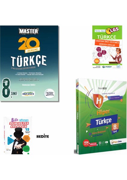 8. Sınıf LGS Master Türkçe Deneme - Hiperzeka Türkçe LGS - Soru Bankası