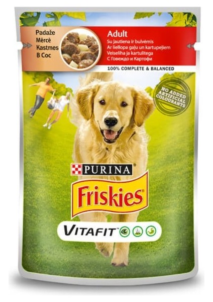 Adult Biftek ve Patatesli Pouch Yetişkin Köpek Konservesi 100 gr