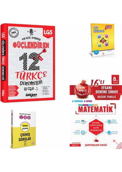 Güçlendiren Türkçe Deneme - Nartest Kırmızı Deneme - Çıkmış Sorular- Fen Deneme