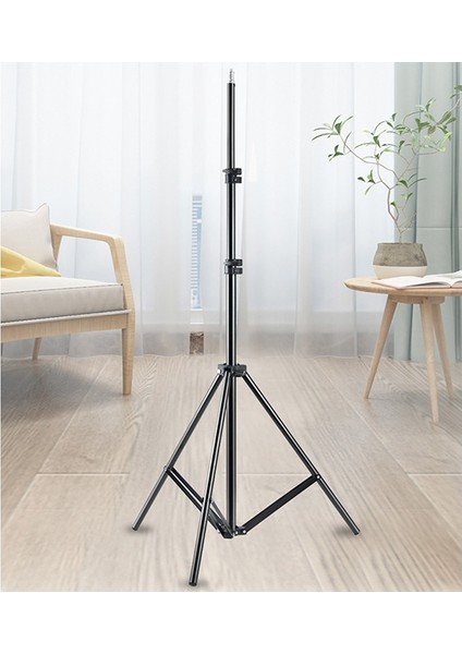 Işık Ayağı Light Stand+Tripod Ayağı Stand 2 Metre 200 cm - Siyah