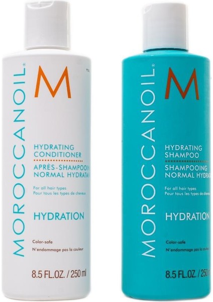 Hydrating Nemlendirici Saç Bakım Kremi 250 ml + Moroccanoil Hydrating Nemlendirici Şampuanı 250 ml