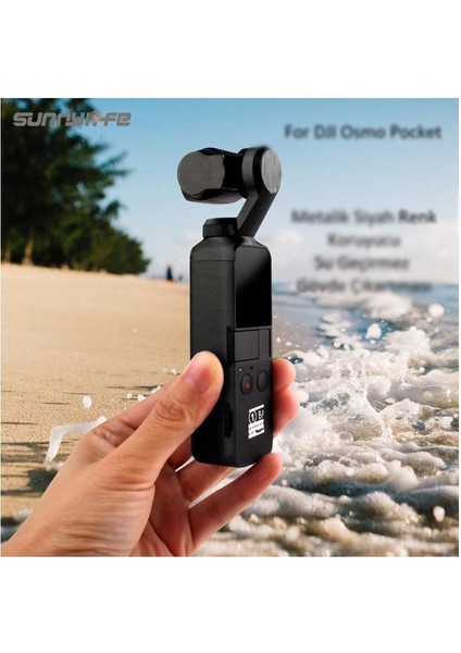 Dji Osmo Pocket Için Metalik Siyah Renk Su Geçirmez Koruyucu Film Çıkartma