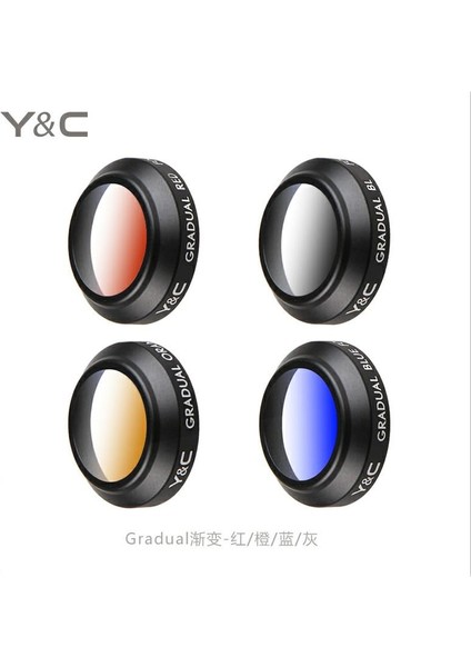 Djı Mavic Pro Yc Lens Kamera Degrade Filtre Turuncu Renk