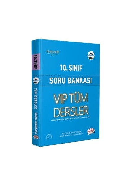 Editör Yayınları 10. Sınıf Vıp Tüm Dersler Soru Bankası