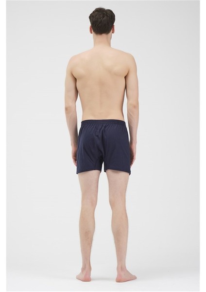 Erkek Pamuklu Düz Boxer 3'lü Set 1119 Lacivert fırsatları