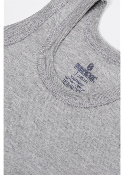 Erkek Çocuk Pamuklu Atlet 3'lü Set 2214 Gri Melanj modelleri