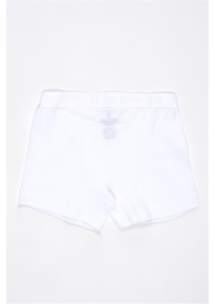 Erkek Çocuk Pamuklu Düz Boxer 3'lü Set 3310 Beyaz modelleri