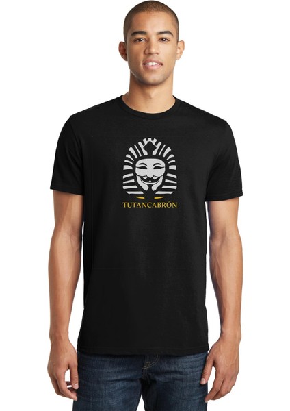 Tutancabron Baskılı Siyah Erkek Örme Tshirt