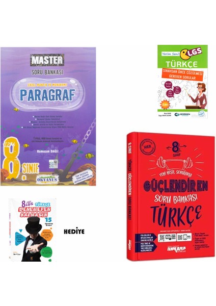 8. Sınıf LGS Okyanus Yayınları . Master Paragraf- Ankara . Güçlendiren Türkçe LGS- Ys