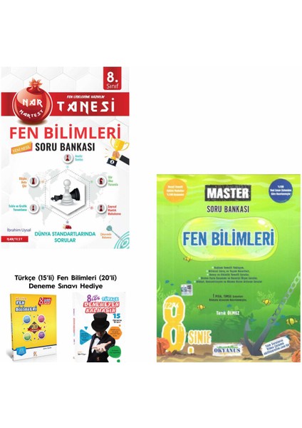 8. Sınıf Nar Tanesi Fen Soru ve Okyanus Master Fen Soru + Türkçefen