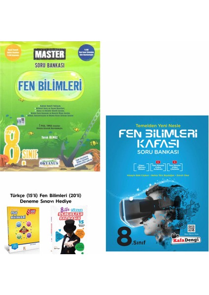 8. Sınıf Master Fen Soru ve Kafadengi Fen Kafası Soru + Türkçefen