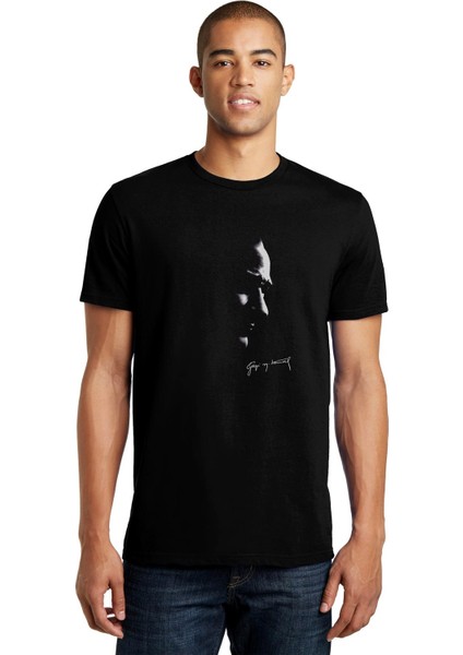 Atatürk Gazi Mustafa Kemal Baskılı Siyah Erkek Örme Tshirt